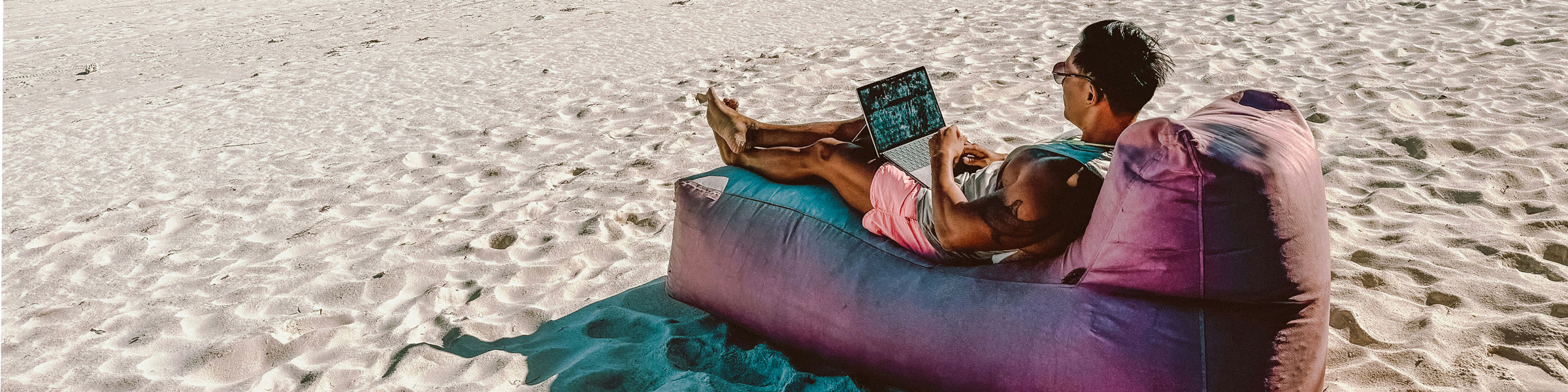 man on beach
